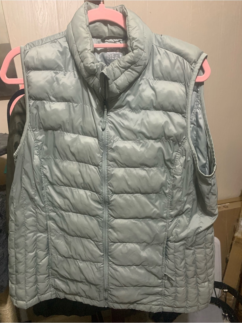 32 Degrees Light Gray Quilted Puffer Vest